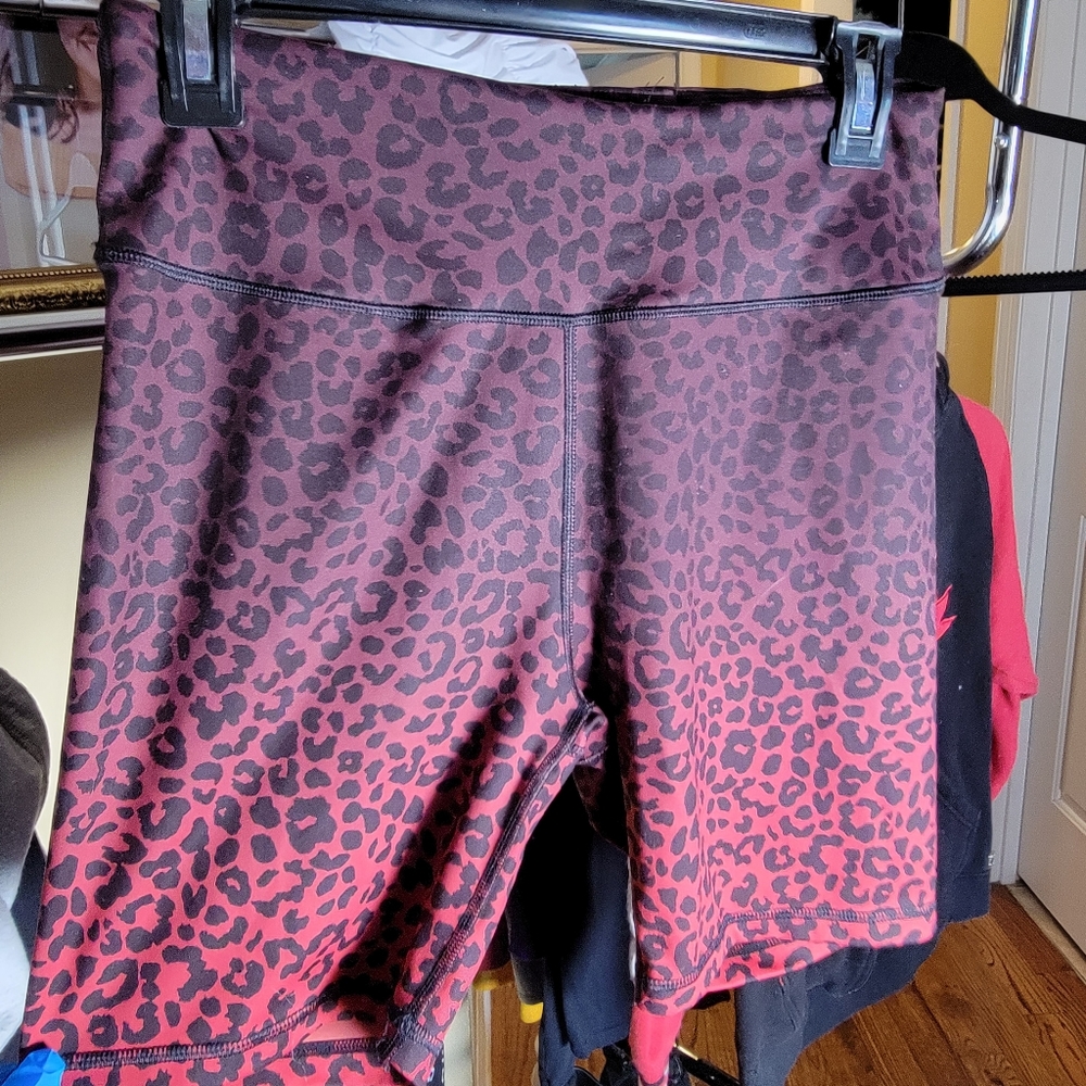 Biker shorts Ombre Cheetah  Purple/Red Athletic Shorts